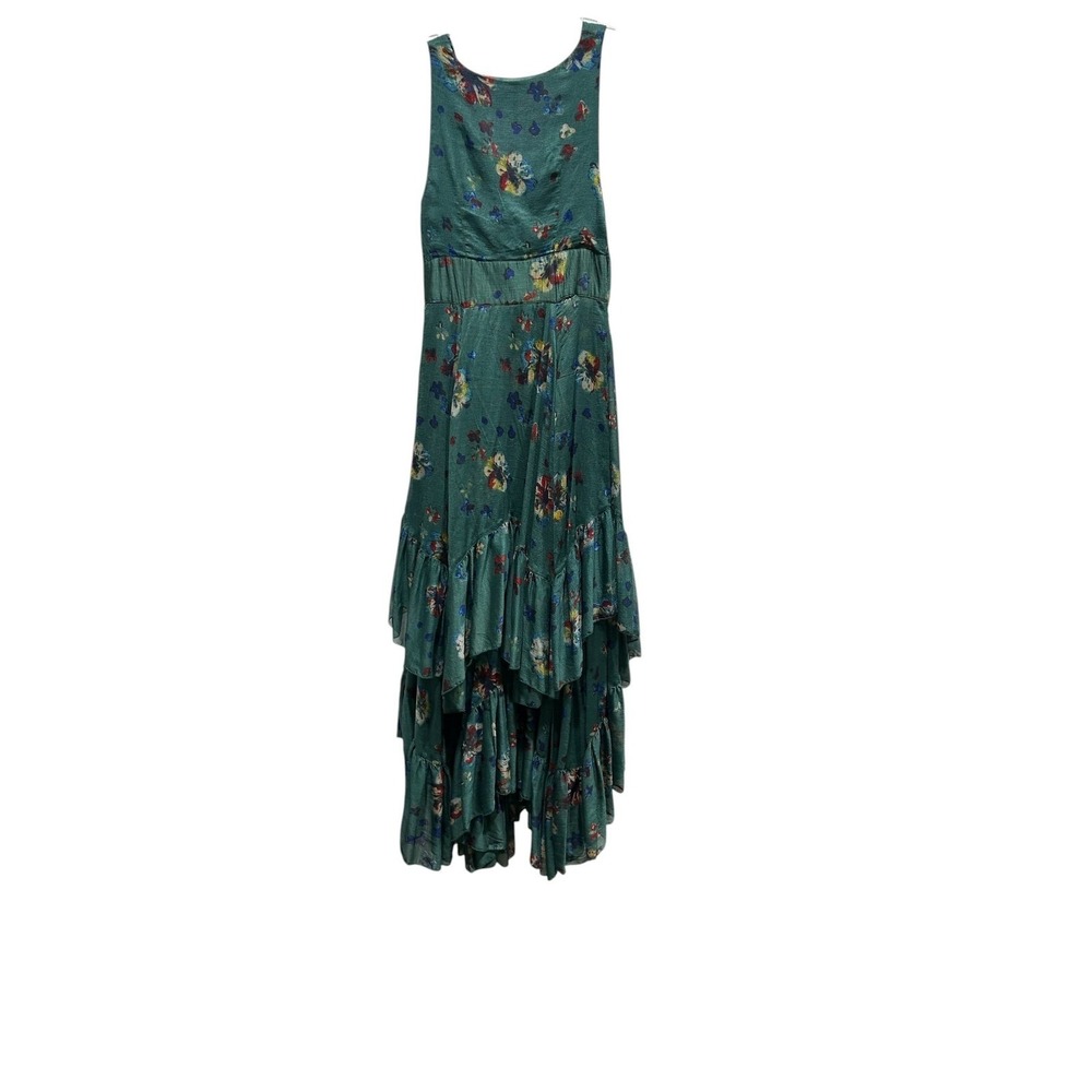 Free People Catching Glances Cottagecore Floral Ruffle Dress Size 2 whimsy boho - Picture 3 of 6